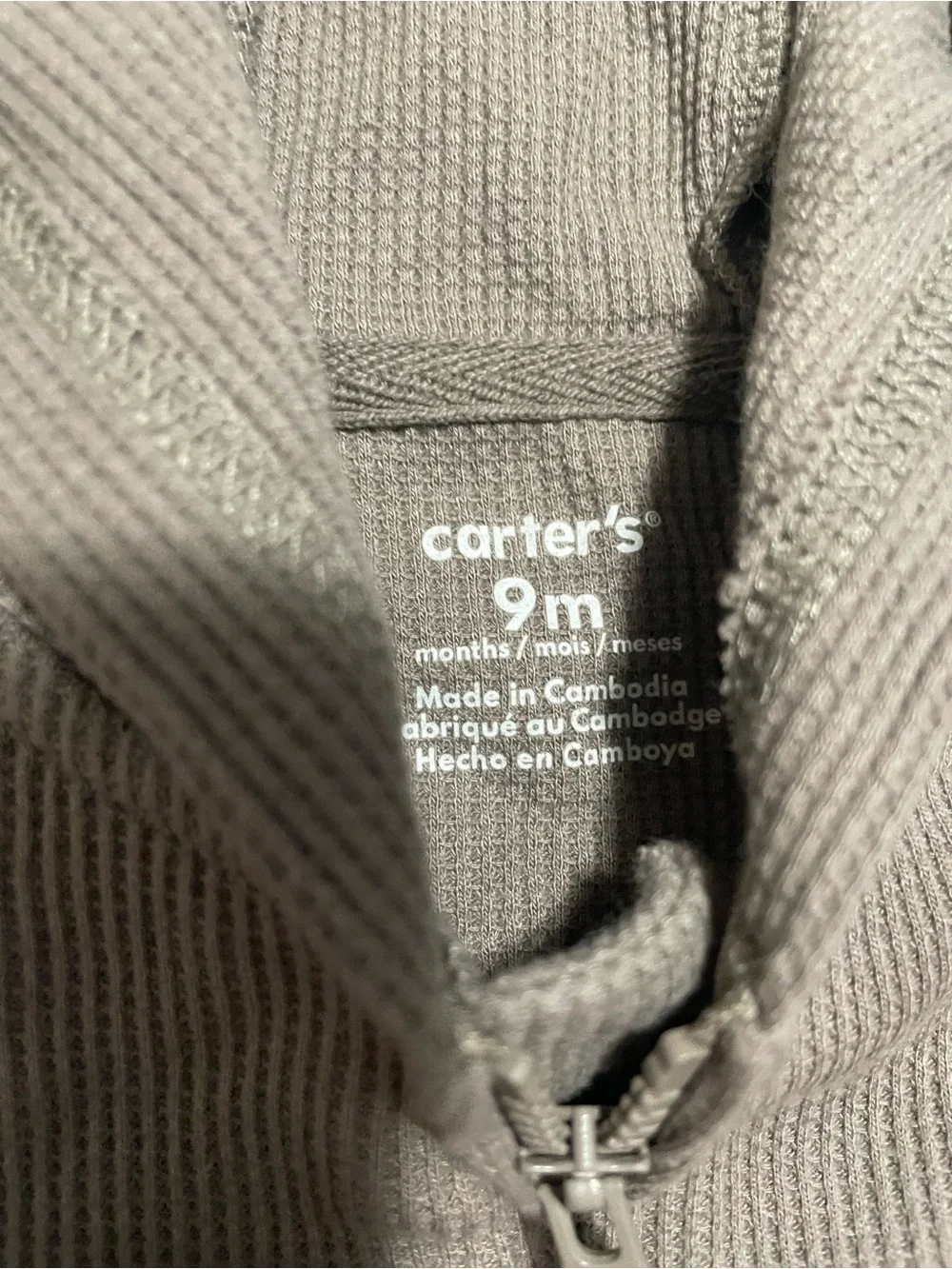 2/$12 Carter's Hooded Bear One-Piece